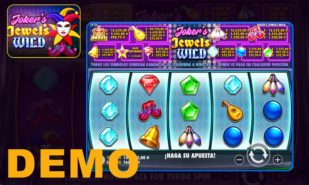 Versión demo de Joker Jewels Wild en Argentina
